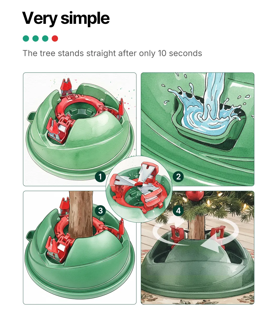 Durable Accessories for Sturdy Christmas Tree Holder and Support