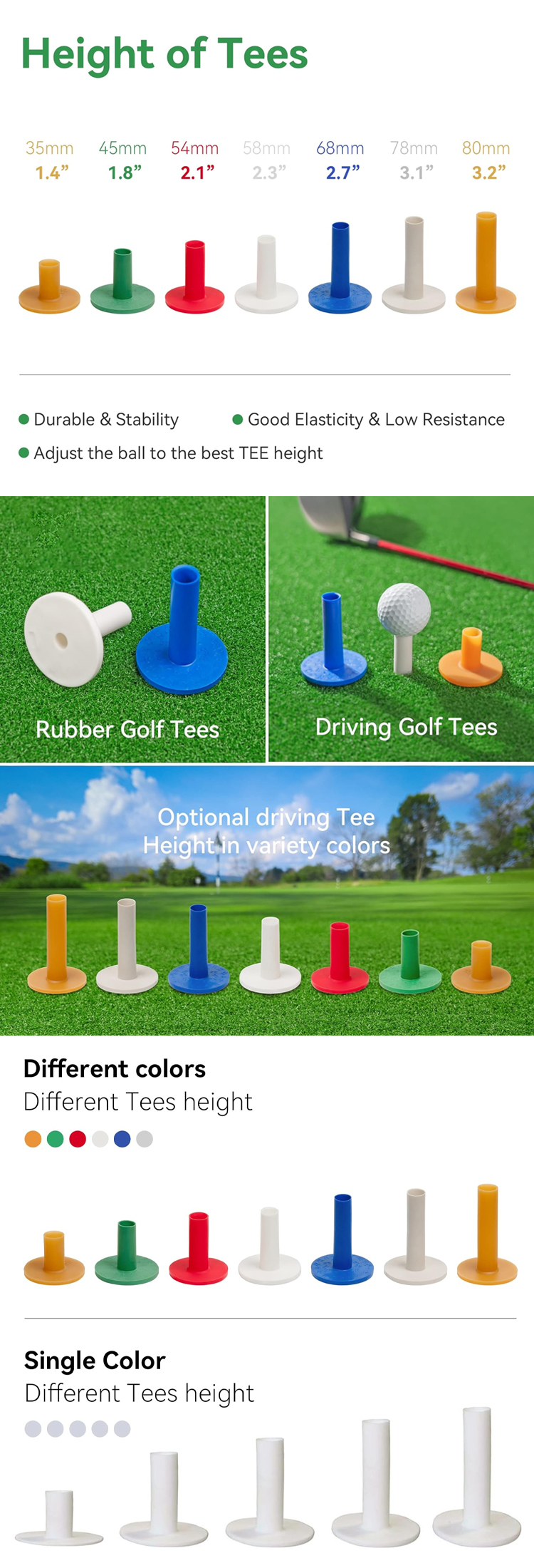 Rubber Golf Tees Detail 3