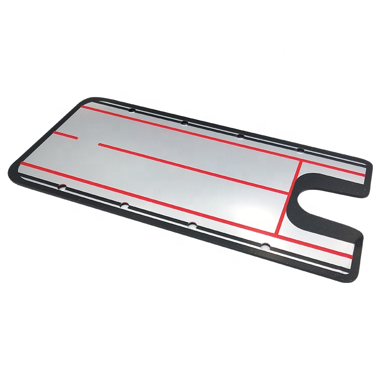Custom Logo Golf Alignment Mirror Training Aid Equipment Putting Green Swing Trainer with Mirror and Gate