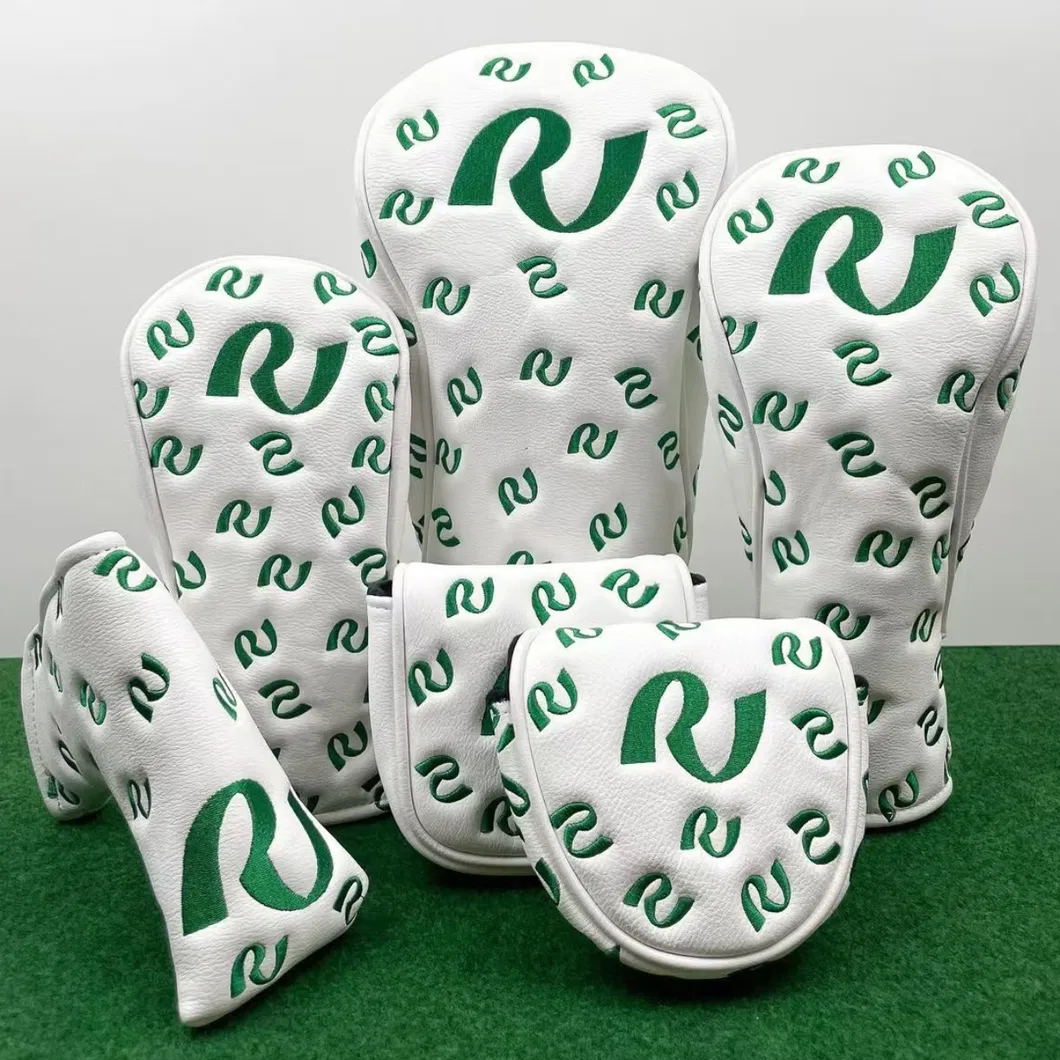 Premium Custom Embroidered Leather Golf Head Cover for Club Protection