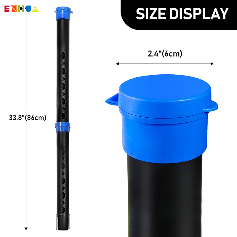 Enhua BS007 OEM ODM New Design TPR + Aluminium Tube Golf Ball Retriever Picker Durable Detachable Collector Shag Tube
