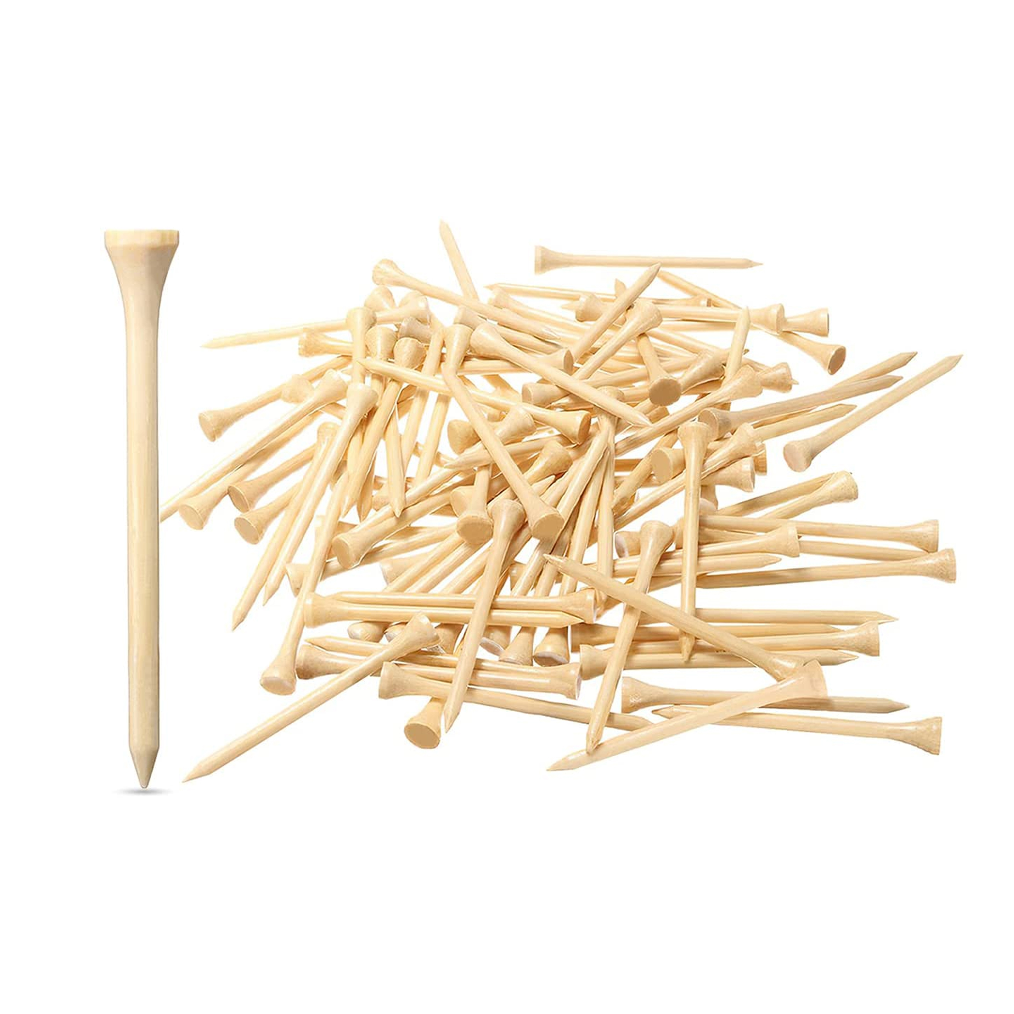 Wholesale Manufacturer High Quality Golf Pegs Custom Logo Natural Wood Bamboo Golf Tees