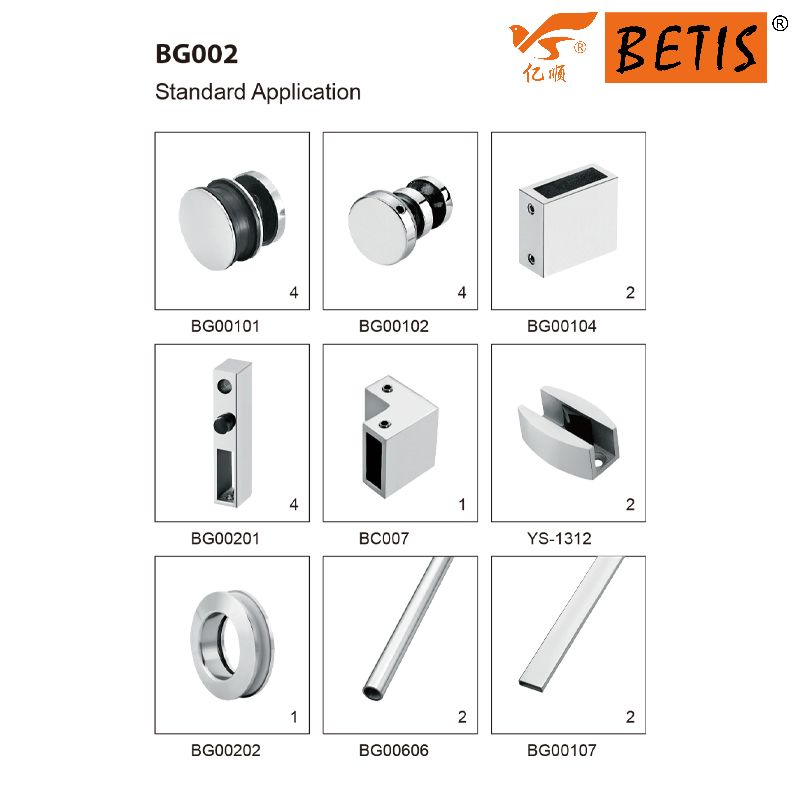 OEM Sliding Shower Door Track Accessories ASTM-Standard Stainless-Steel Top Support Bar