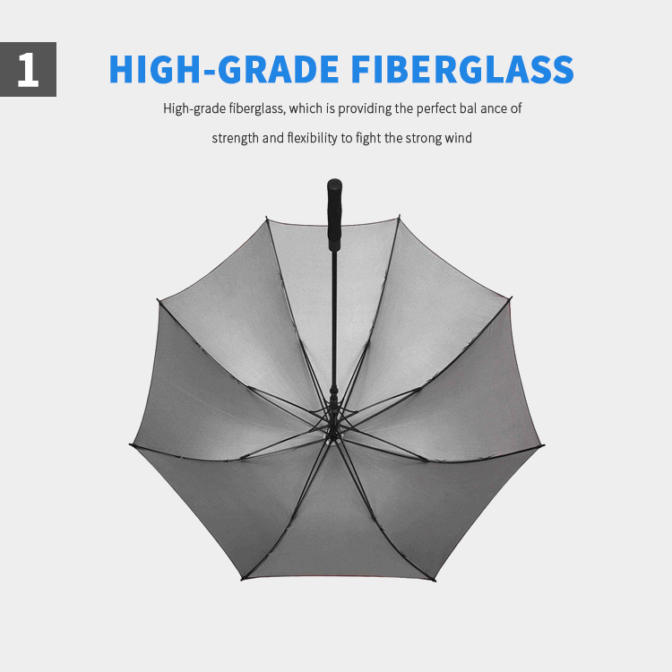 2019 Wholesale 27Inch X 8K Auto Open Windproof Golf Umbrella With UV Protection
