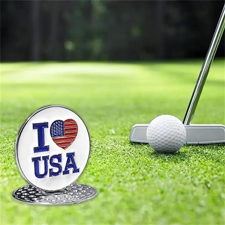 Golf Ball Marker Hat Clip Magnetic Golf Accessories Custom Logo Enamel