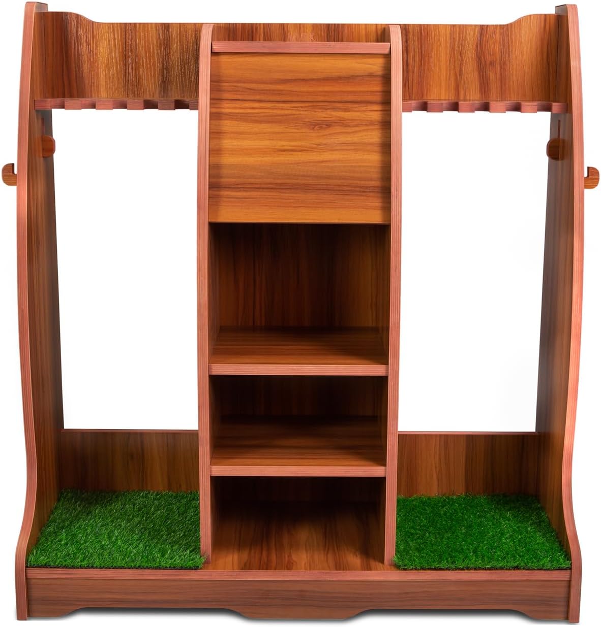 Premium Golf Bag Storage Organizer Crafted From Quality Wood Storage Golf Equipment Golf Bag Holder &amp; Storage Rack