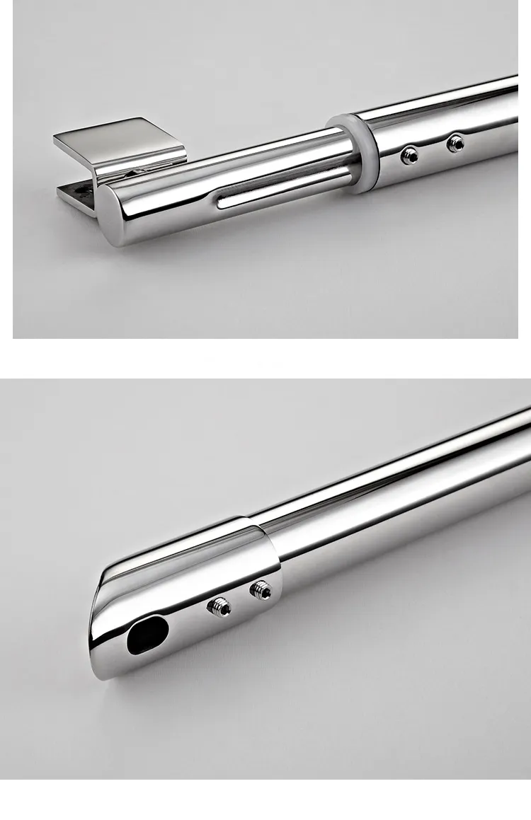 800-1200mm Bathroom Glass Support Bar Beveled Clip Shower Accessories