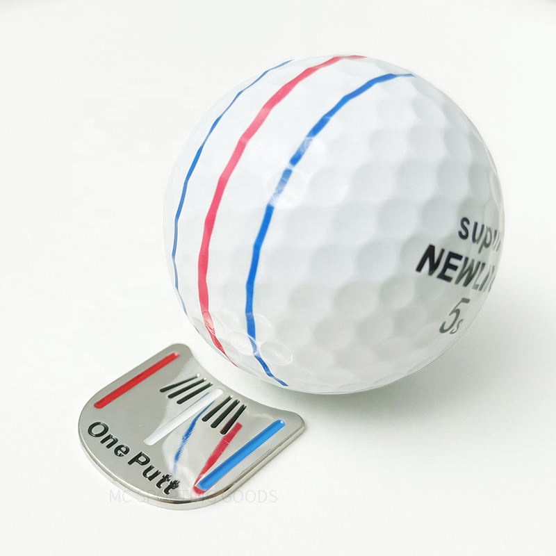 Custom Logo One Putt Golf Putting Alignment Aiming Tool Ball Marker With Magnetic Hat Clip for Golf Ball Sport