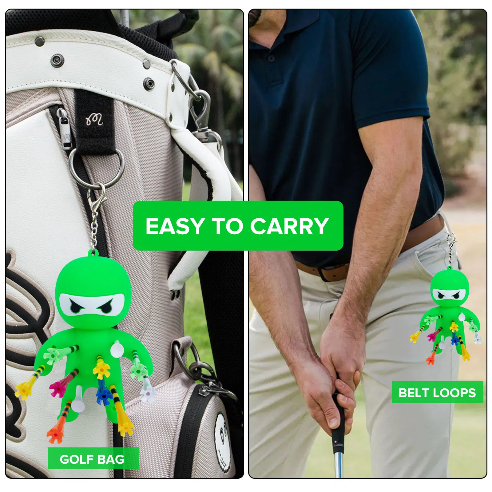 Silicone Golf Ball Tee Holder Accessory View 1