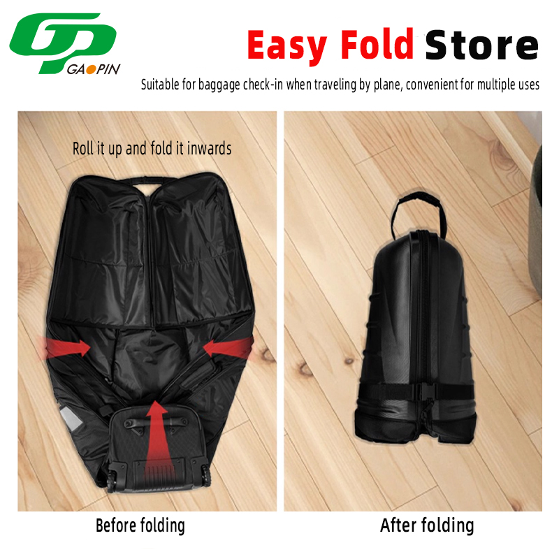 GP Golf Hard Shell Travel Bag with Silent Wheels Waterproof ABS Foldable Portable Airline Case for Clubs Protection
