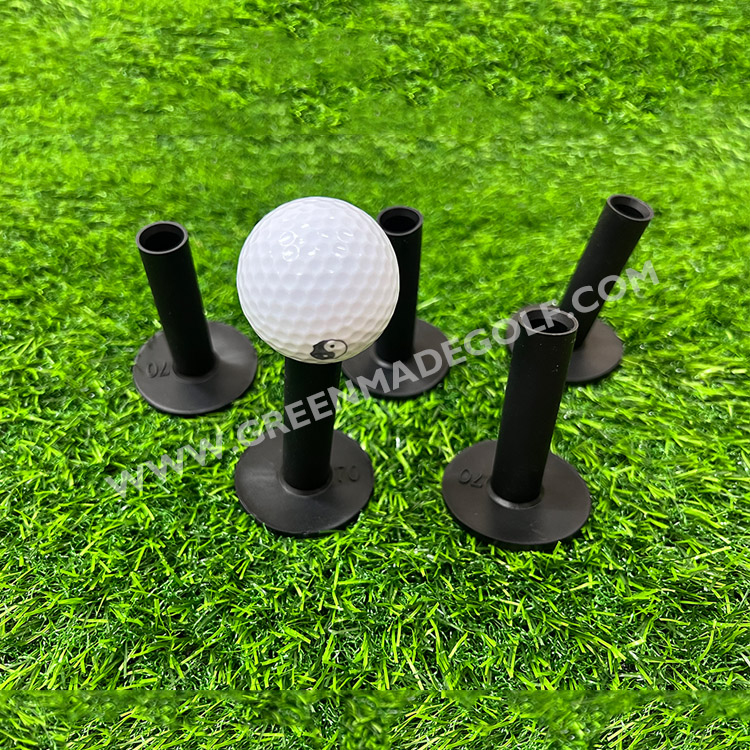 Gifts Custom Personalized Range Rubber Golf Tees Custom Black Rubber Tee Holder Adjustable Premium Driving Range Mat Golf Tee