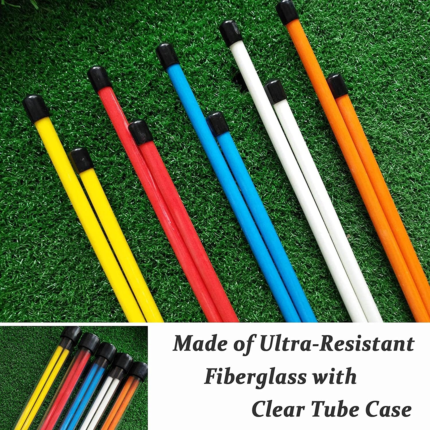 Manufacture Golf Alignment Stick Training Rods Value 3 Pack Pro Practice Aid for Aiming Putting Swing Trainer Posture Corrector