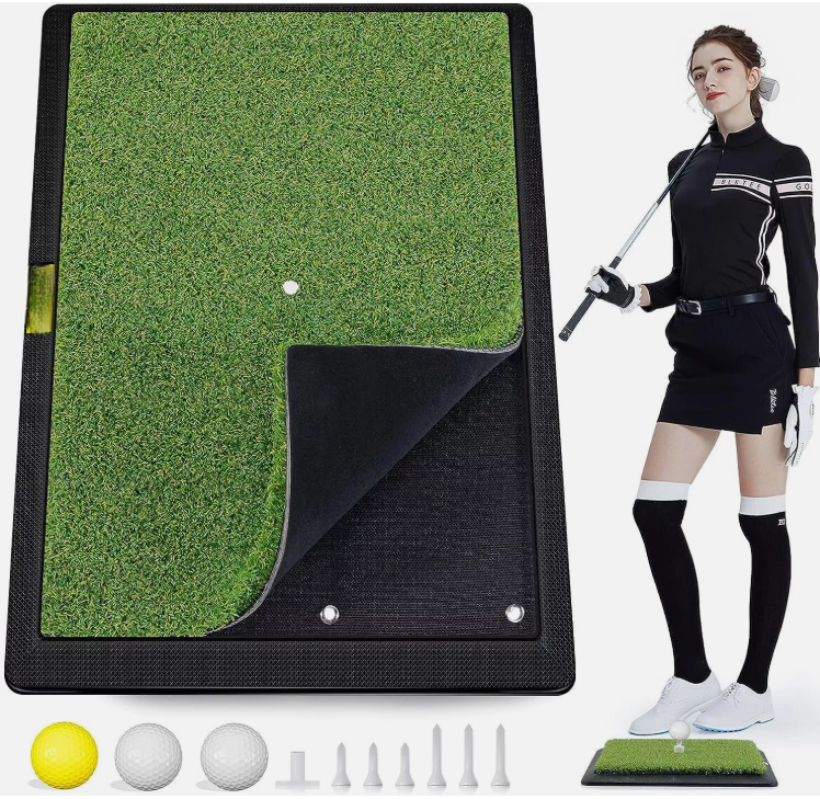 Wholesale Golf Hitting Mat Golf Training Mat for Swing Path Feedback 3 in 1 Impact with Heavy Duty Rubber Base, Ideal Gifts