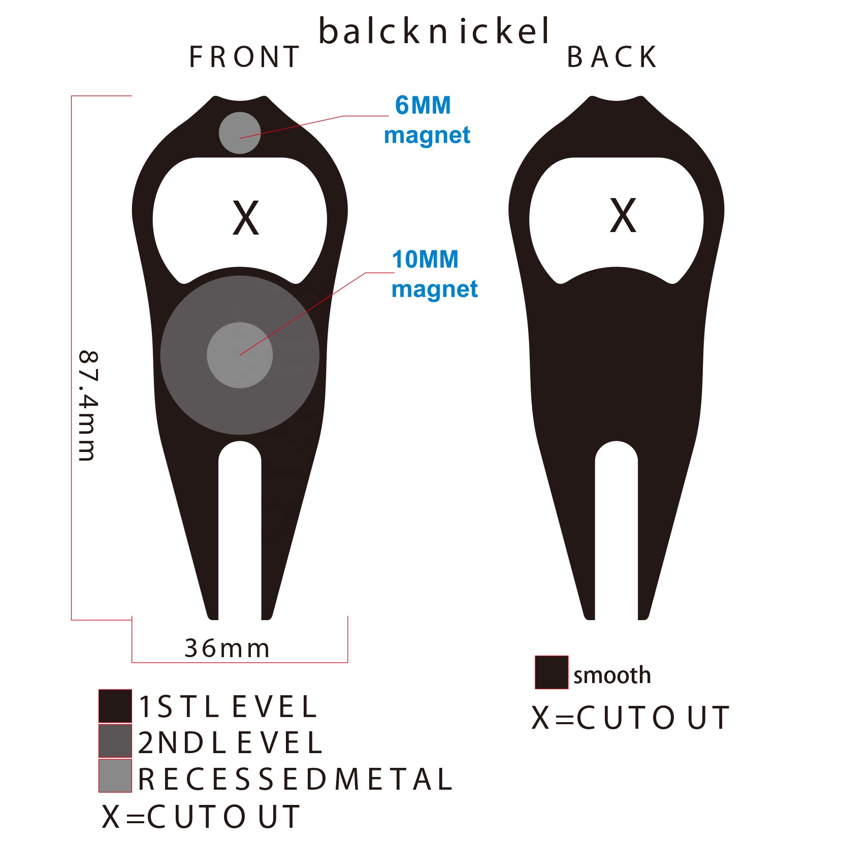 Disc Golf Divot Tool Detail 1