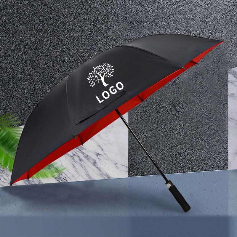 UV Protection Automatic Sun Windproof Golf Large Custom Golf Umbrella with Solar Light