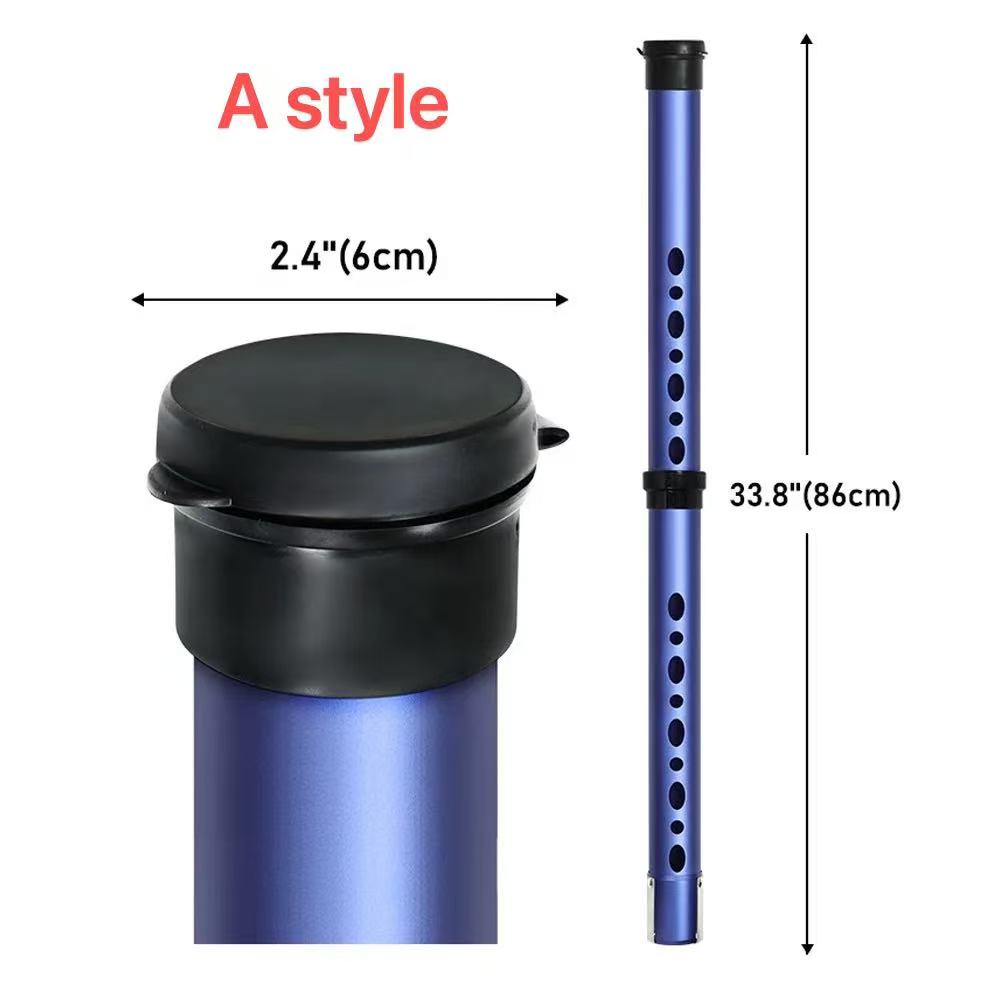 Aluminum Alloy Golf Ball Shag Tube Detachable Golf Ball Retriever Portable Golf Ball Collector Pick up Tool