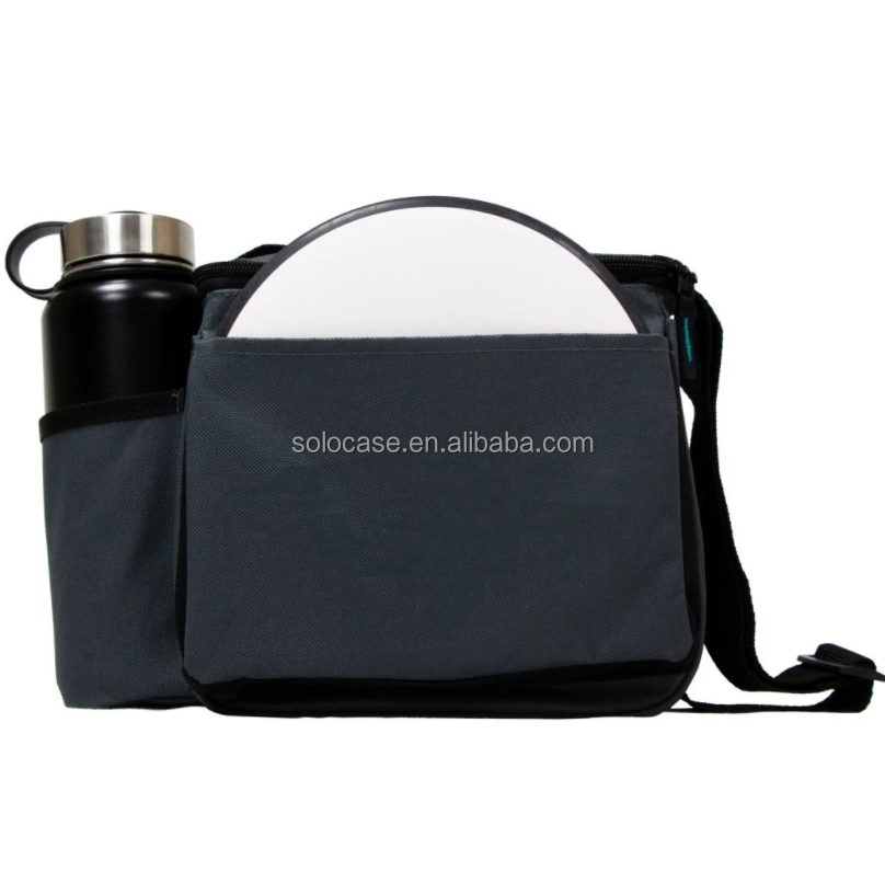 Lightweight Disc Golf Starter Gym Bag with Convenient Bottle Holder Pocket