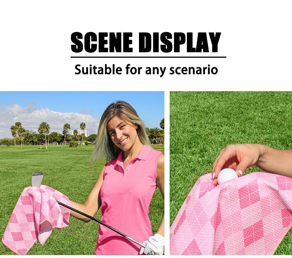 Microfiber Waffle Golf Towel Display 7