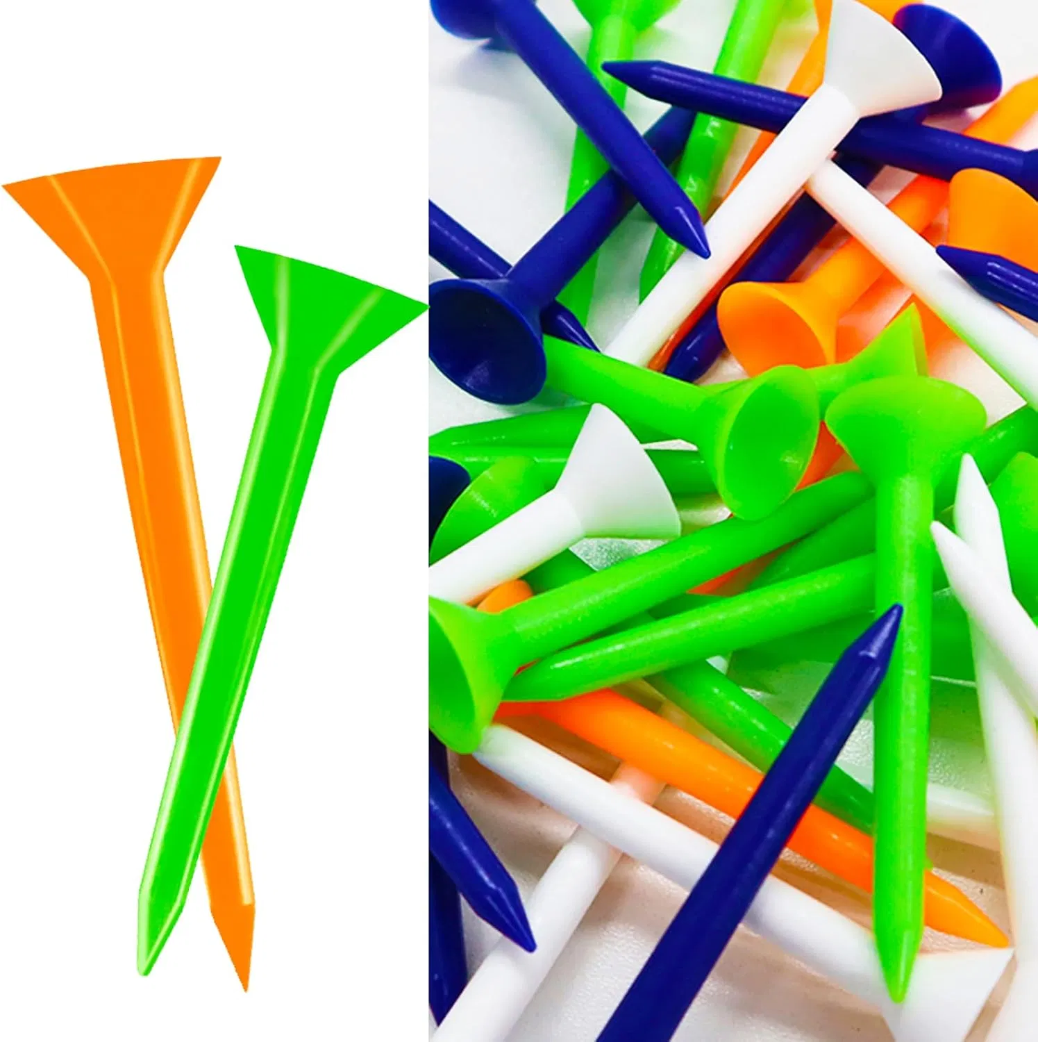 Golf Tee Pegs Plastic Golf Tees, Durable Golf Ball Holder Tee, Factory Wholesale Golf Accessories