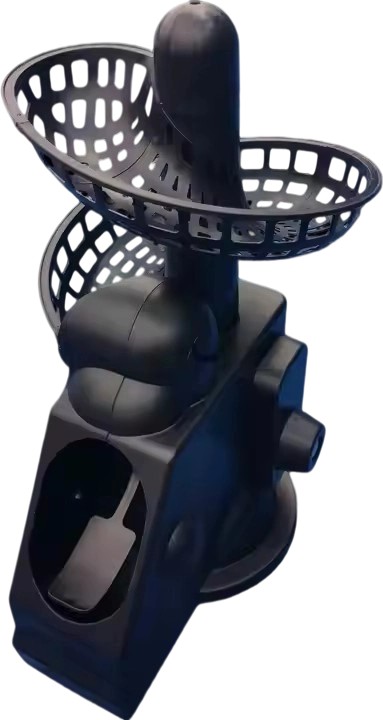 SHAREWELL TS-02 Portable Tennis Ball Serving Machine ABS and PP 6+1 Sections Shuttlecock Launcher with 25 Training Balls