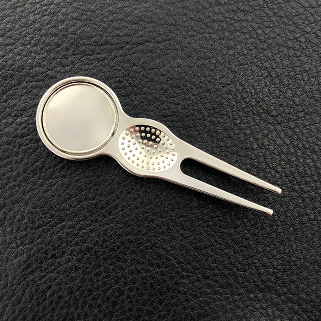 Golf Accessories Wholesale Luxury Bulk Magnetic Blank Metal Golf Ball Marker Repair Divot Tool