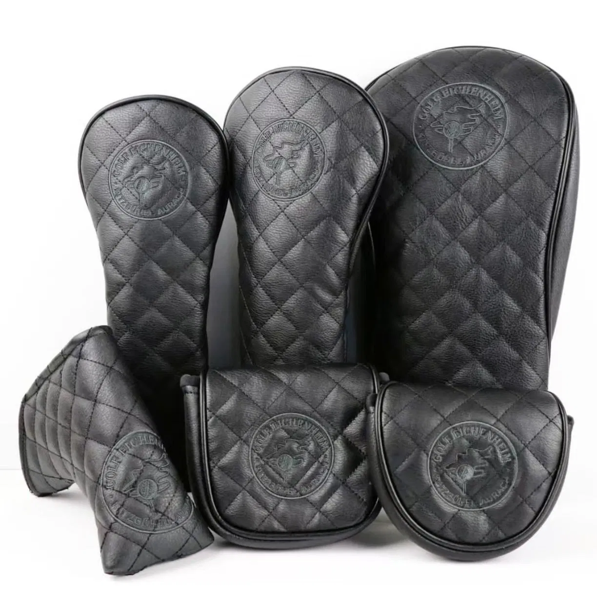 Premium Custom Embroidered Leather Golf Head Cover for Club Protection