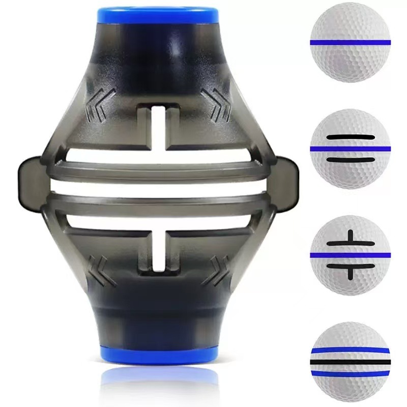 Multi-Functional Golf Ball Marker 3-Line Alignment Template, Easy-to-Use Stencil for Custom Markings &amp; Improved Aim,360-degree