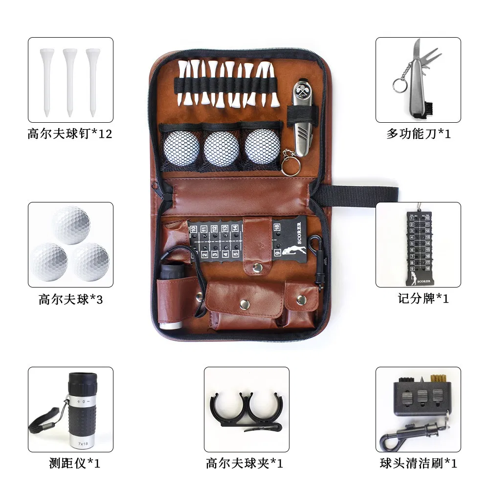 Custom Logo Gift Box Golf Tees Ball Markers Rubber Golf Gift Set Golf Accessories