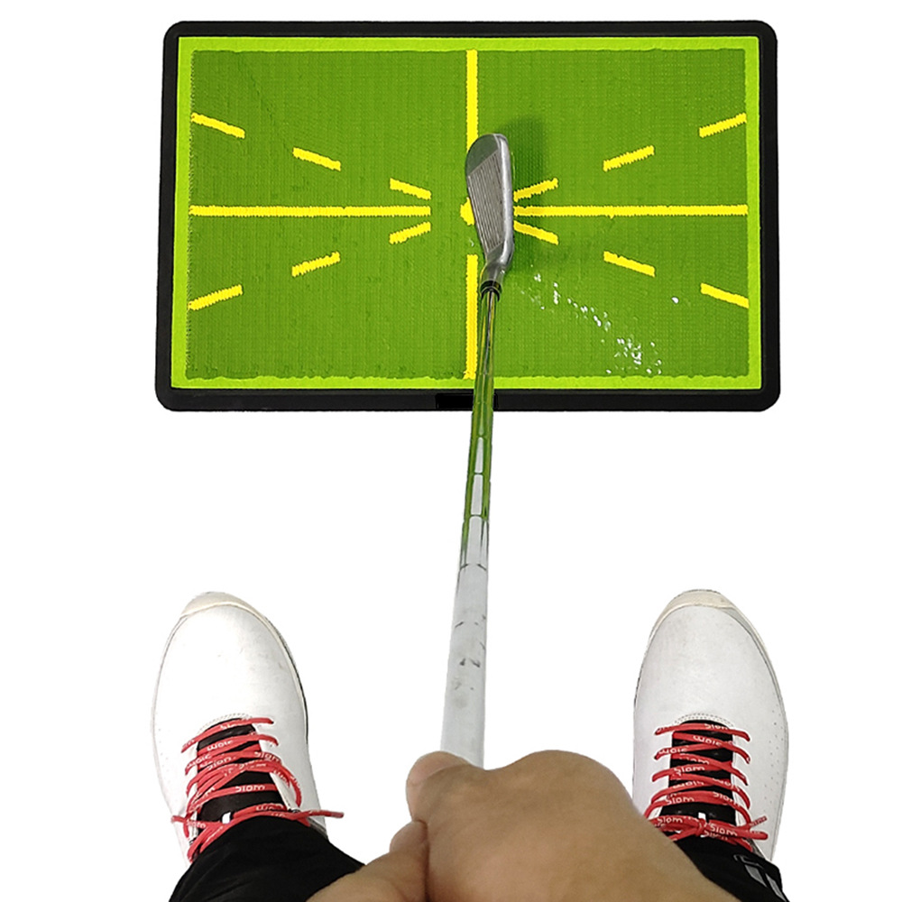 Golf Swing Trace Mat with Rubber Base Impact Detection Training Mat Non-Slip 27x42.8cm 1050g Golf Swing Path Feedback Mat
