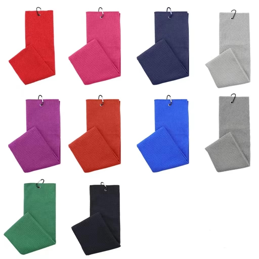 Golf Accessories Golf Club Cleaner Printed Multicolor Waffle Magnetic Microfibre Durable Golf Towel Clip Hook BIRD BLOOM