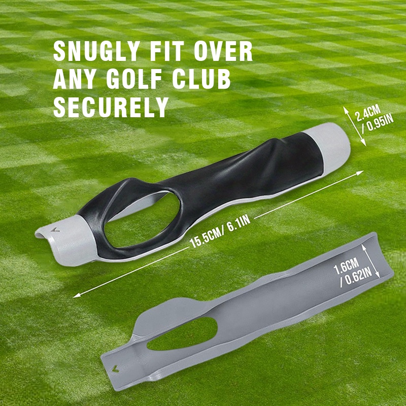 Clip-On Golf Grip Trainer Anti-Slip Portable Golf Swing Corrector Golf Training Aid Attachment for Improving Hand Positioning