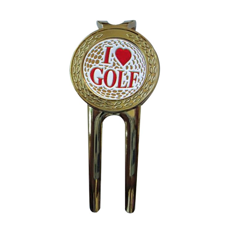 Stainless Steel Golf Divot Repair Tool Golf Pitch Fork High Quality Multi-function Metal Golf Divot Repair Tool Logo Customized