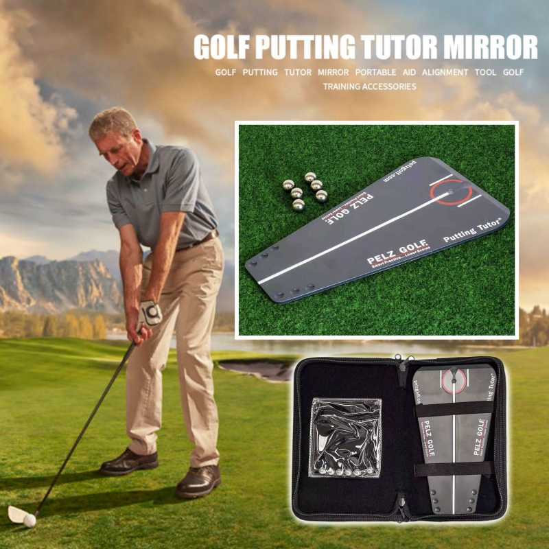 OEM Logo Golf Putting Trainer Aid Indoor/Outdoor Circuit Putter Face Alignment Starting Line Impact Stroke Practice