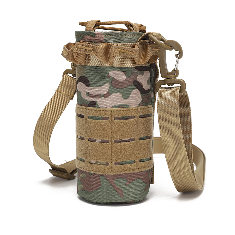 Travel Drawstring Water Bottle Pouches Tactical Water Bottle Holder Nylon Bottle Sleeve Carriers Bag Hydrations Carriers