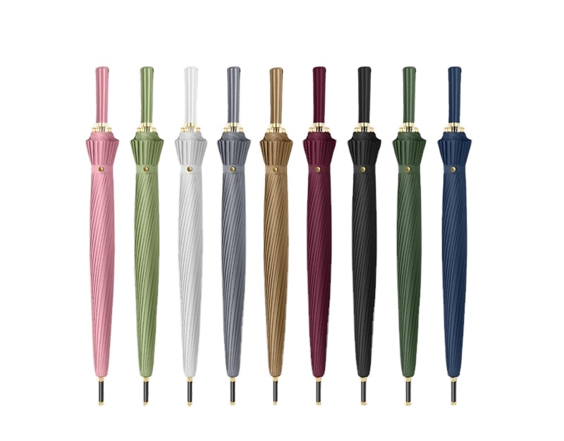 Durable 24-Bone Golf Umbrella Wind-Resistant Waterproof Lightweight Uv Protective Fiberglass Frame Stylish Design