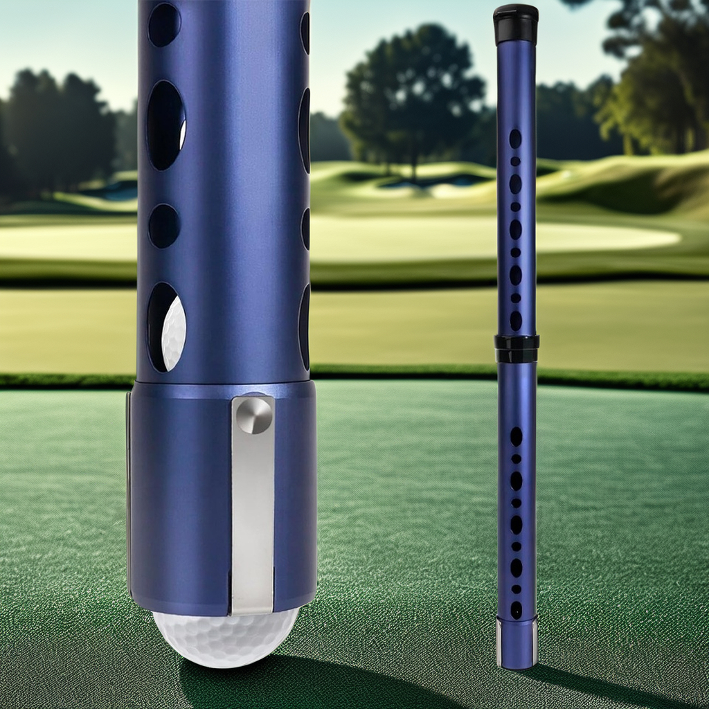 Aluminum Alloy Golf Ball Shag Tube Detachable Golf Ball Retriever Portable Golf Ball Collector Pick up Tool