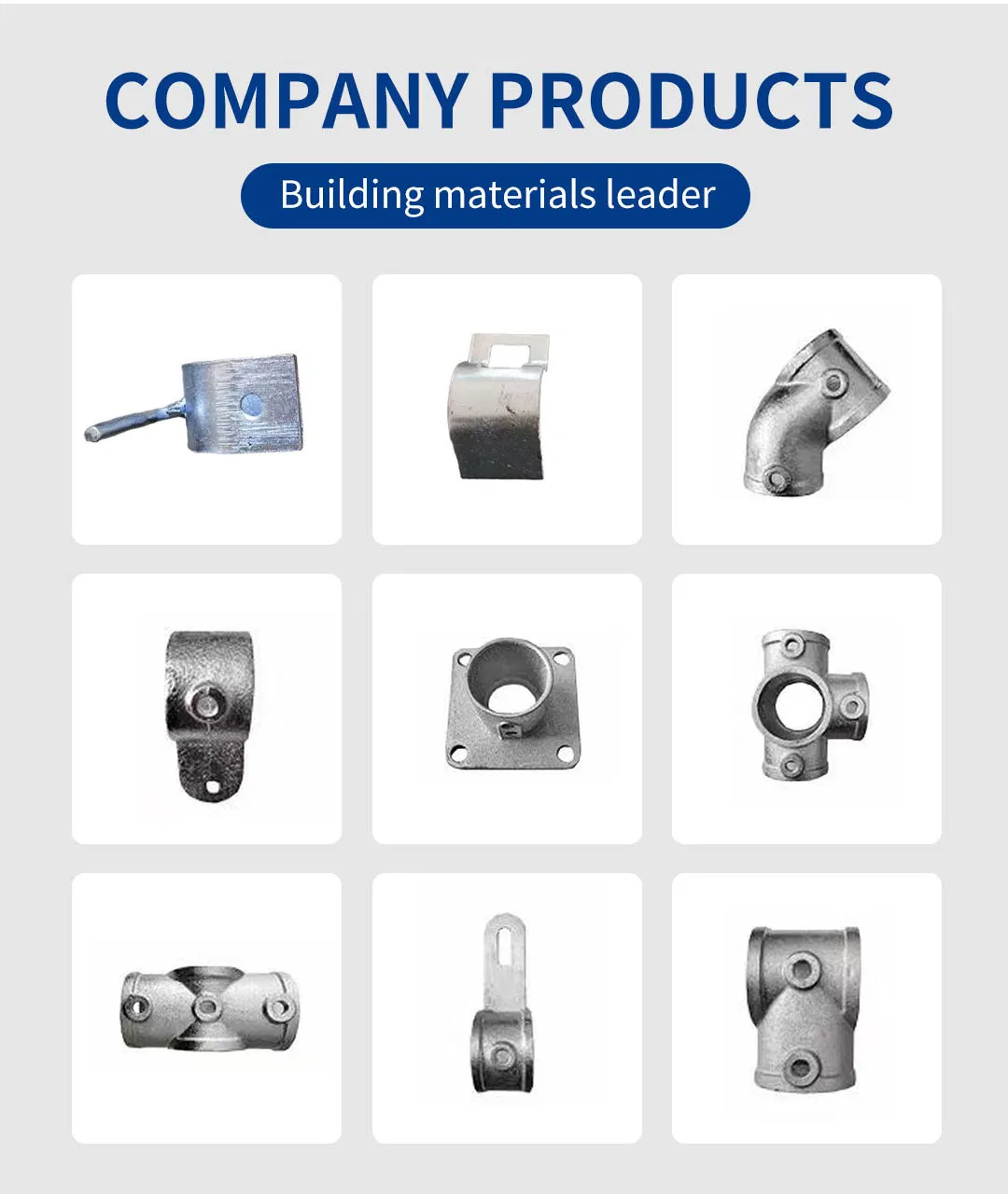 Hot-DIP Galvanized Metal Construction Building Accessories for Scaffolding Connector and Construction Support