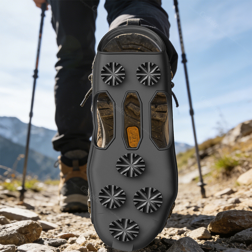Universal Golf Shoe Spikes Clip on Traction Aid for Regular Athletic Shoes Flexible Shoe Spike Hanger for Outdoor Sports