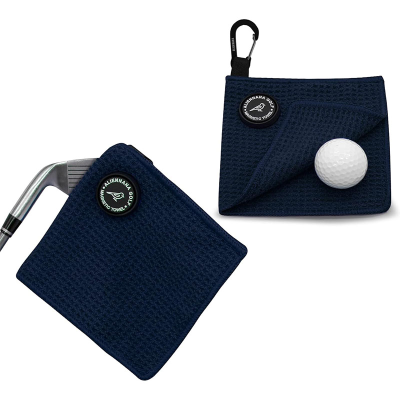 Small Golf Pocket Towel Magnetic Microfiber Towel with Clip for Cleaning Golf Balls Magnetic Golf Towel