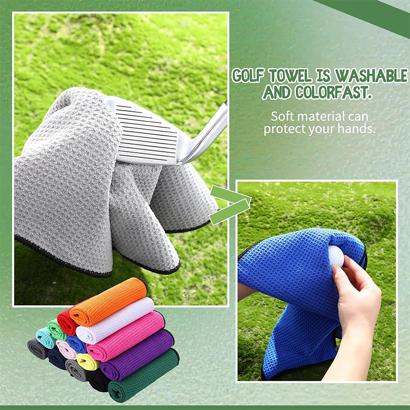 Waffle Golf Towel Detail 4