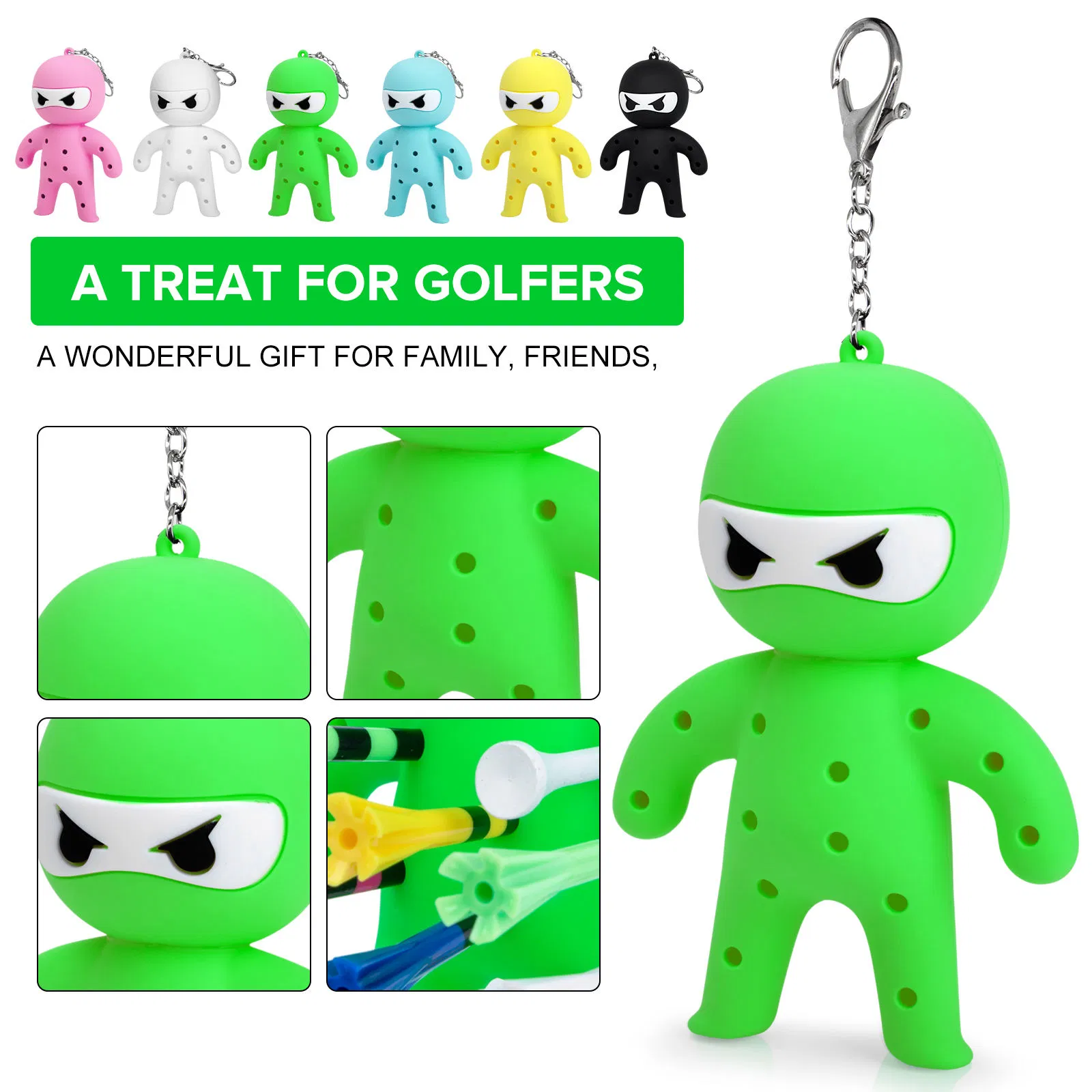Silicone Golf Ball Tee Holder Accessory View 3