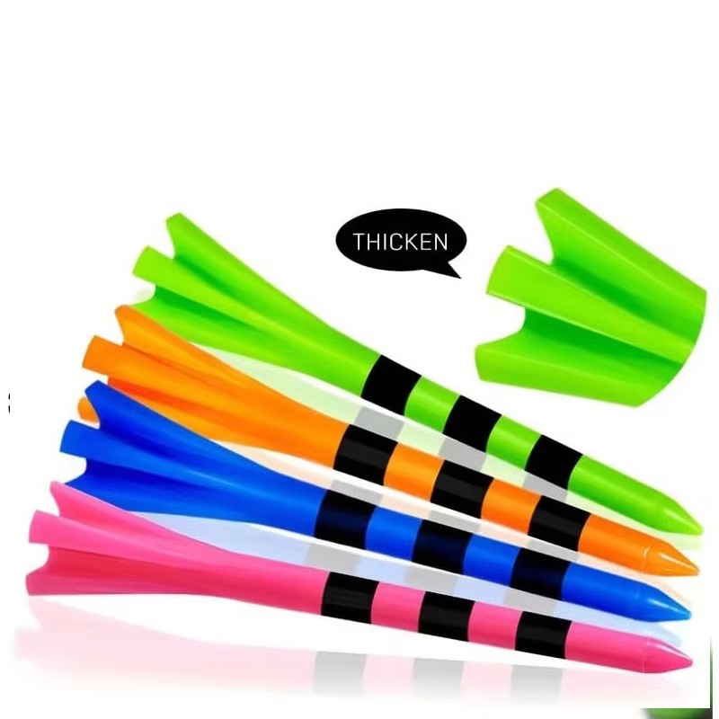 HOFA Plastic Golf Tees 3 1/4 Inch (83mm) 5 Prongs Stability Design Multi-Color Print Custom Logo Unbreakable Long Golf Tees