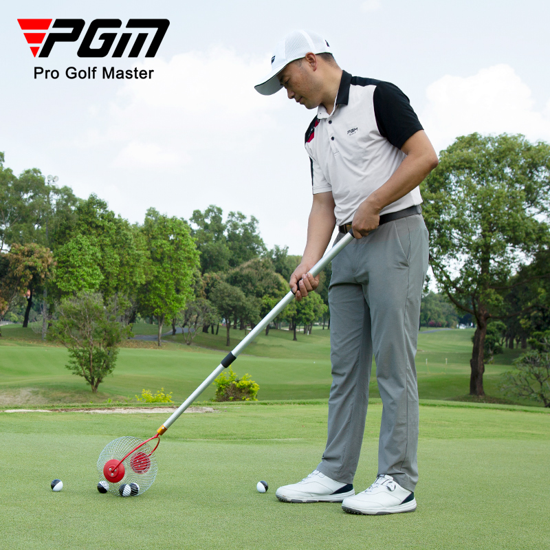 PGM JQQ006 Custom logo Hand Push Golf Ball Picker Retractable Golf Ball Retriever
