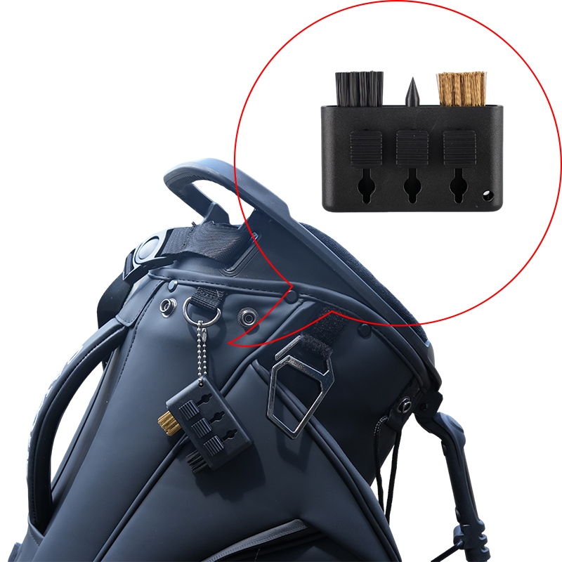 Golf Accessories 3 in 1 Golf Club Brush Inventory High Portable Flexible Portable Golf Brush