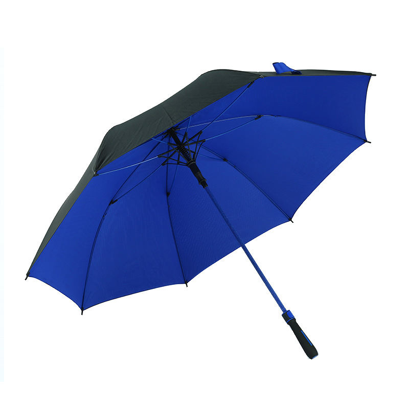 Durable Fiberglass Frame UV Protection Umbrella Waterproof Wind Resistance Double Layers Golf Umbrella