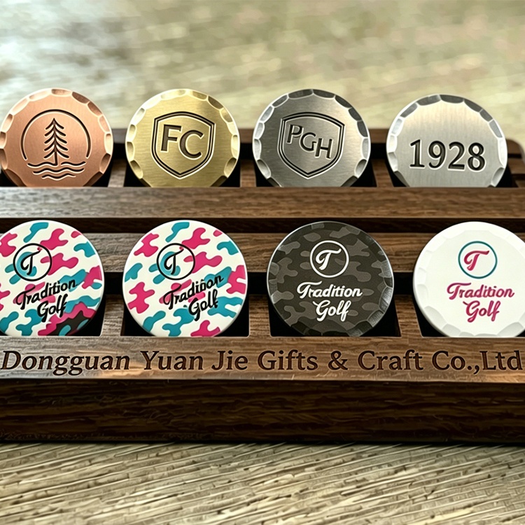 Custom Golf Ball Marker 38mm Hammered Edge Blank Metal Golf Ball Marker Bulk Custom Logo Laser Engraving Blank Golf Marker