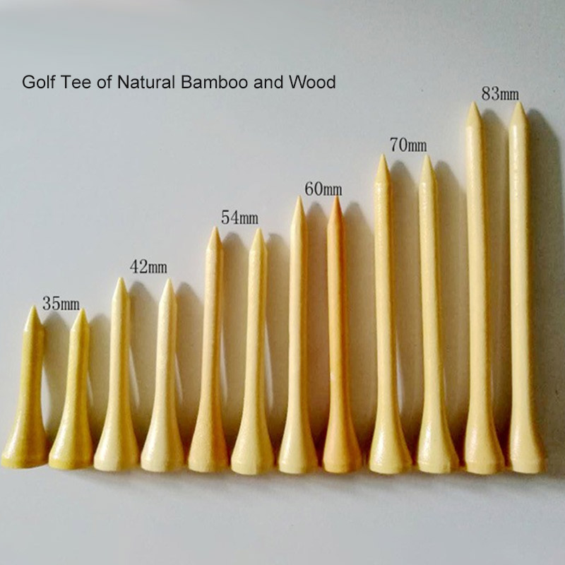 Eco Conscious Bamboo Golf Tees 83mm 3.25 Inch Sustainable Material Durable Unbreakable Design Professional Bulk Supply