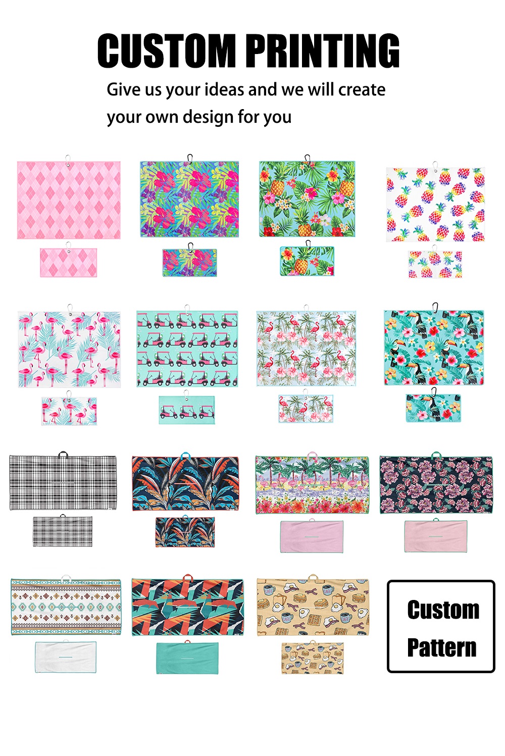 Microfiber Waffle Golf Towel Display 2
