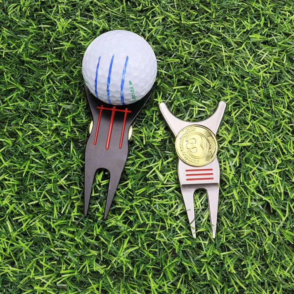 Golf Ball Marker Repair Divot Tools Custom Logo Design Magnetic Bulk Metal Golf Accessories Bl20597
