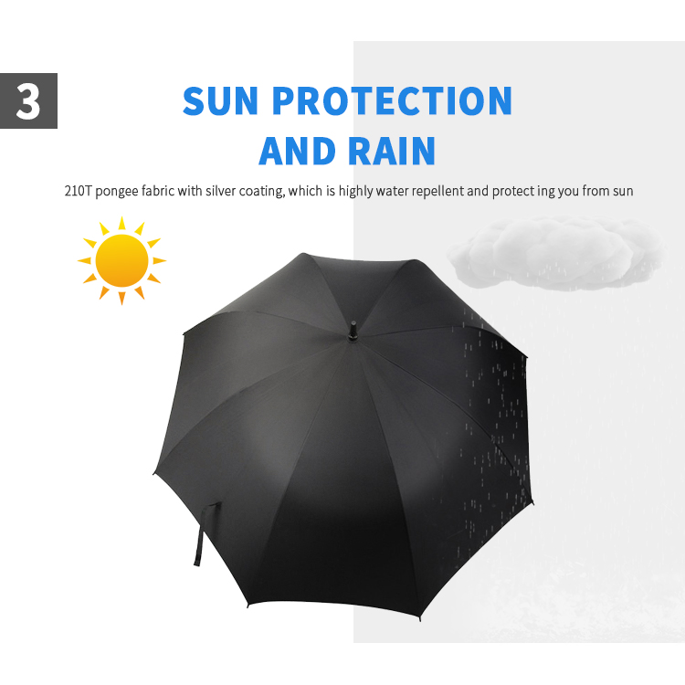 2019 Wholesale 27Inch X 8K Auto Open Windproof Golf Umbrella With UV Protection